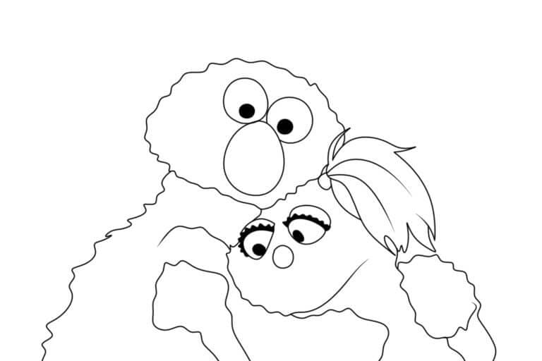 Due personaggi di Sesamo Apriti da colorare