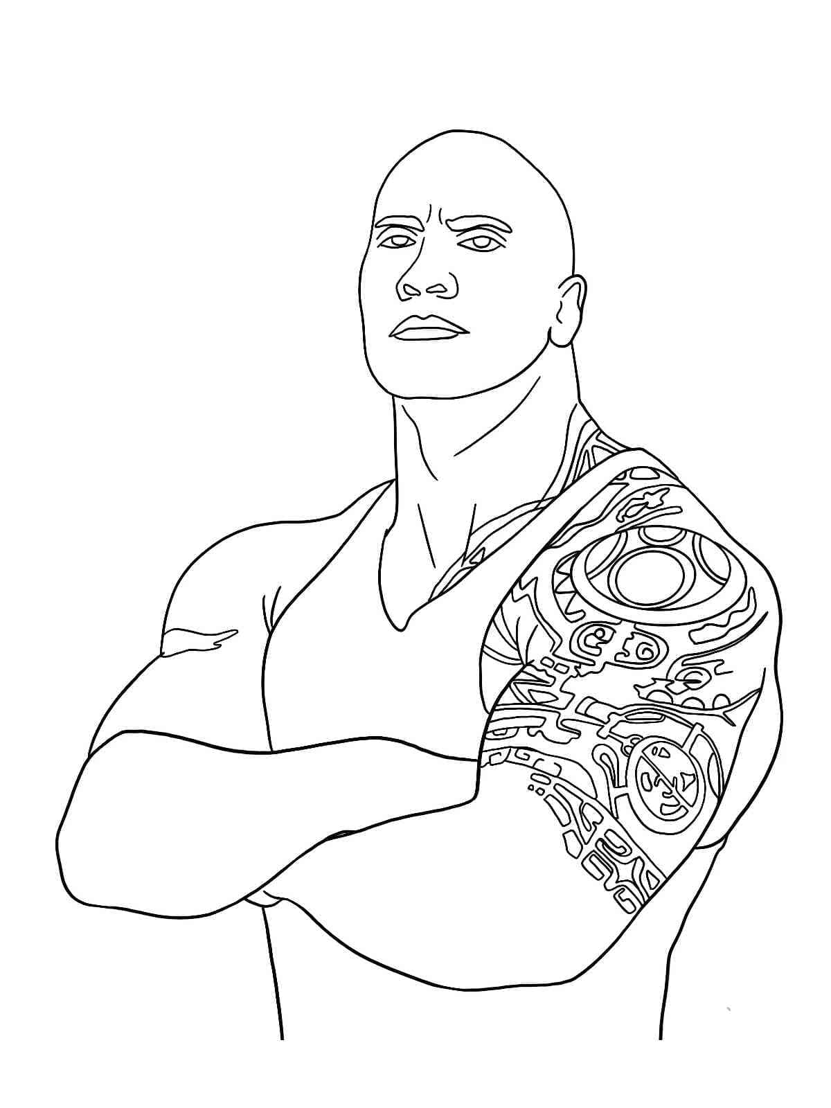 Dwayne The Rock Johnson da colorare
