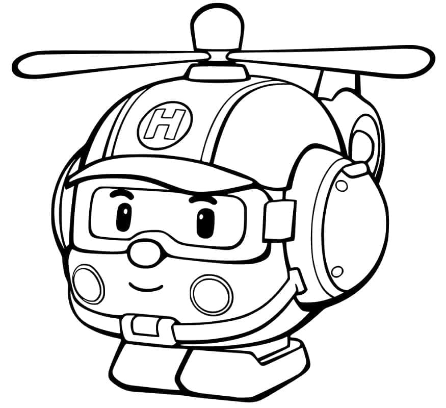 Elicottero Helly da colorare