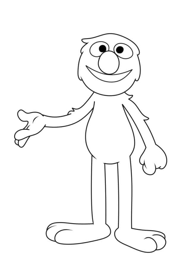 Elmo in piedi da colorare