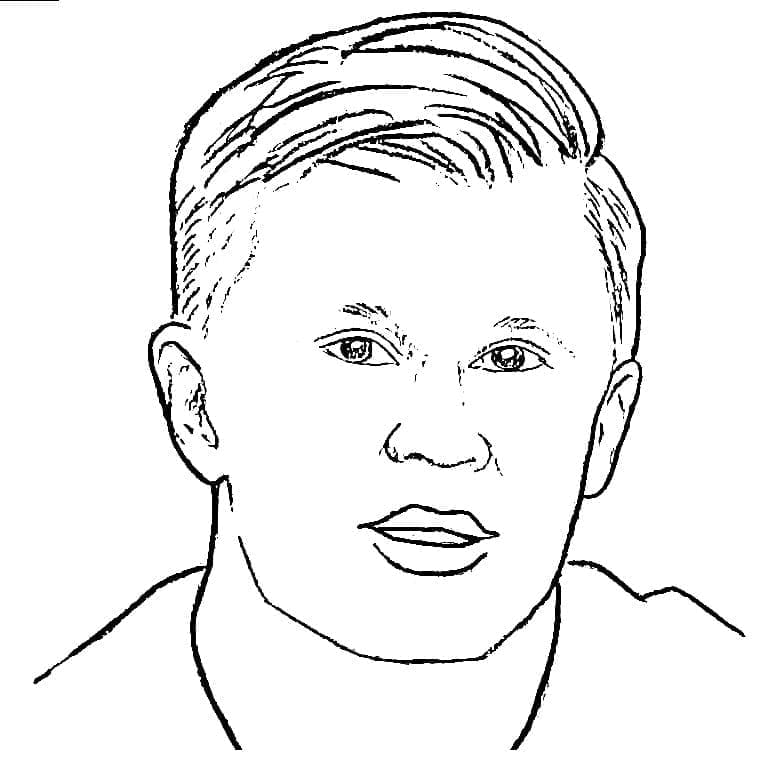 Erling Haaland Calciatore da colorare