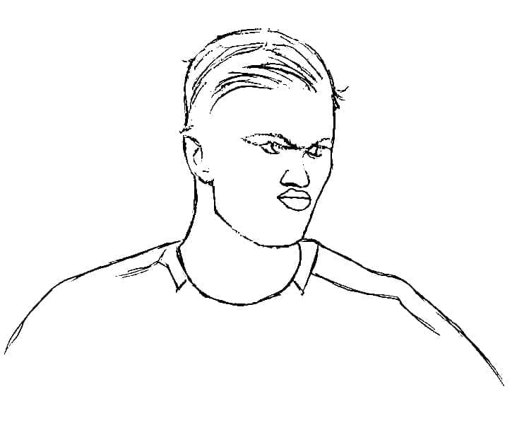 Erling Haaland gratuitamente stampabile da colorare