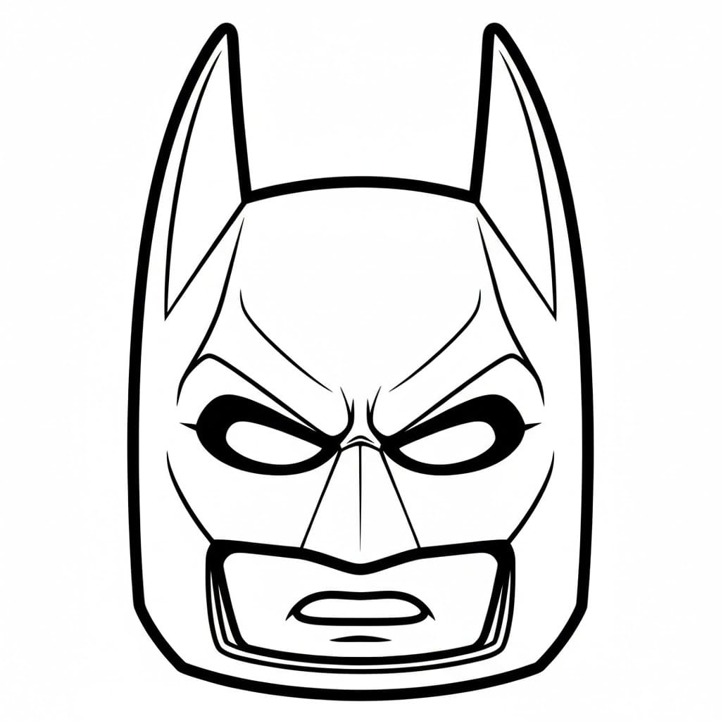 Faccia di Batman Lego da colorare