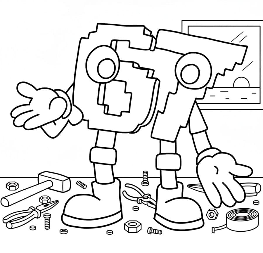 Facile 67 Brainrot da colorare