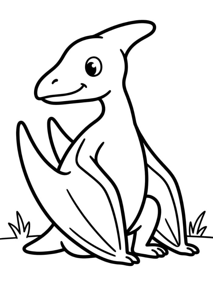 Facile di pterodattilo da colorare