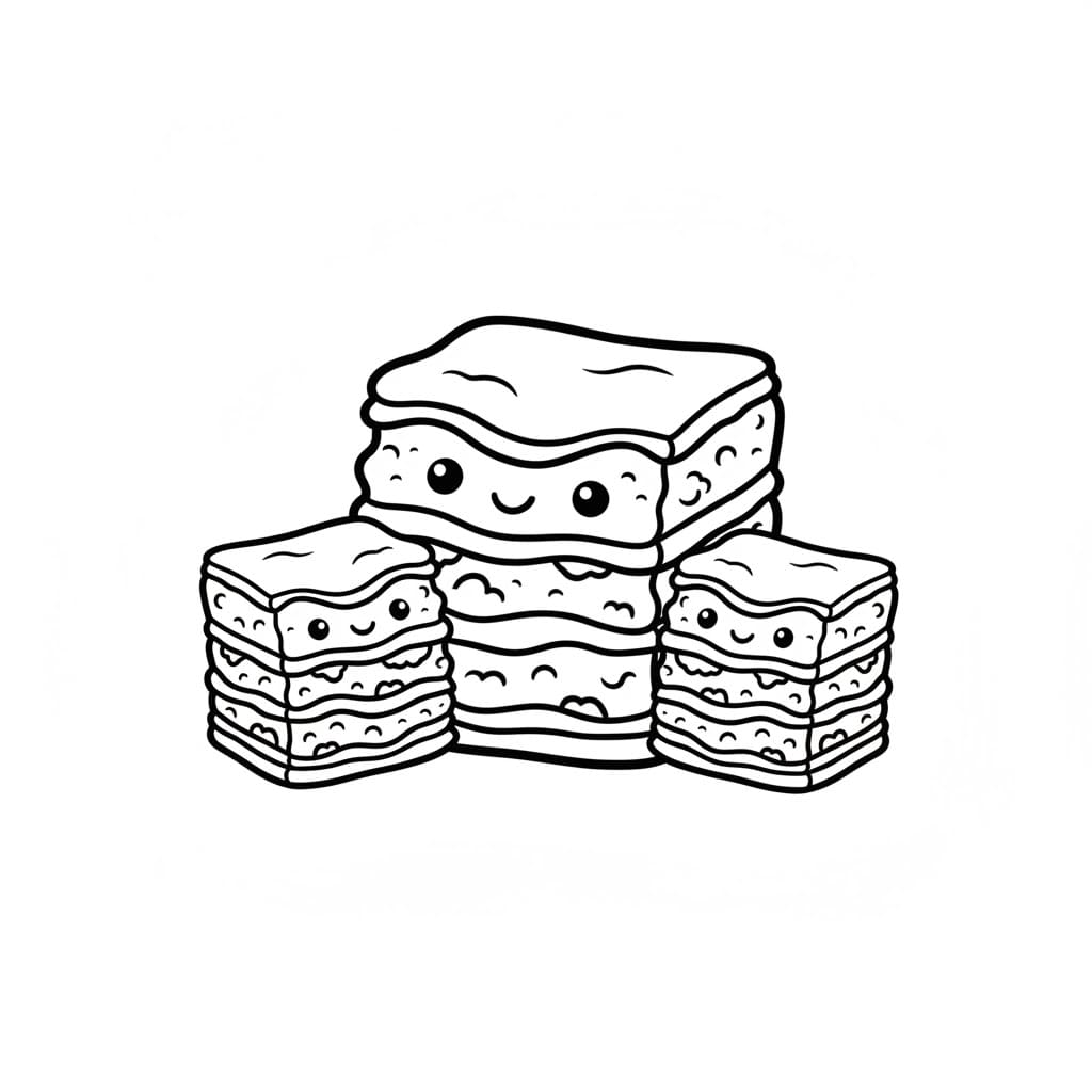 Famiglia Lasagna da colorare