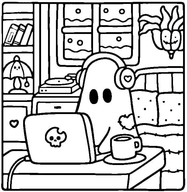 Fantasma di Coco Wyo da colorare