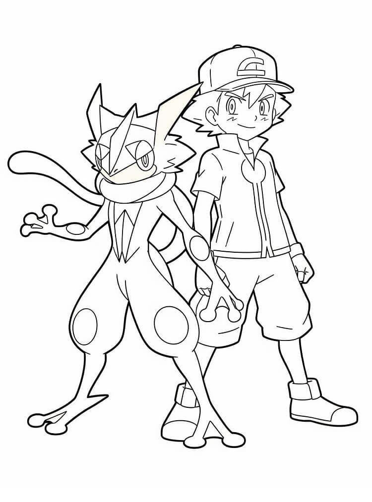 Fantastico Greninja da colorare