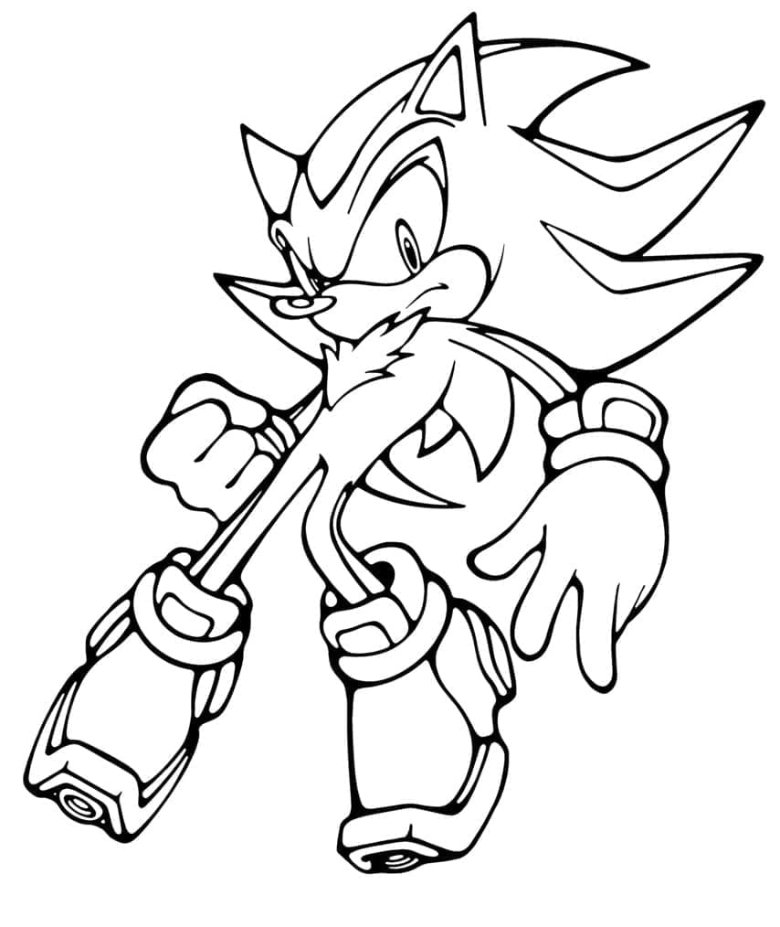 Fantastico Shadow Sonic da colorare