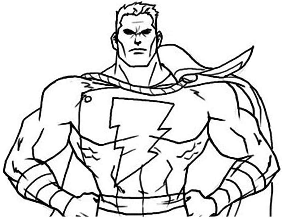 Fantastico Shazam da colorare