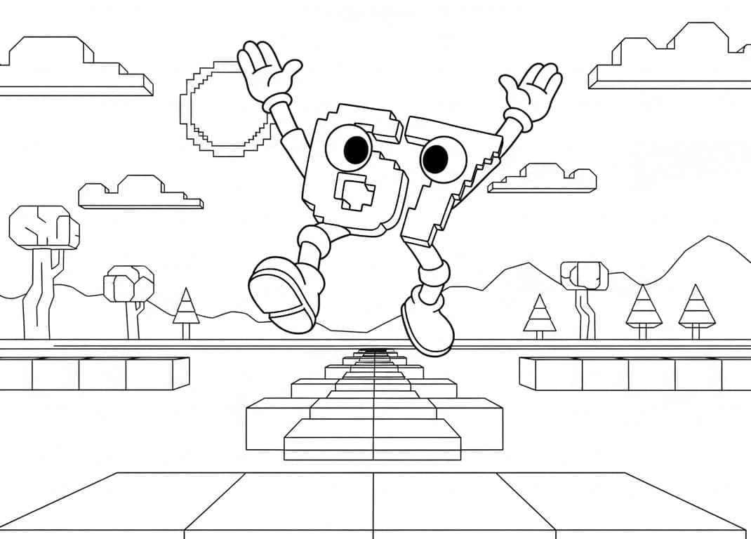 Felice 67 Brainrot da colorare