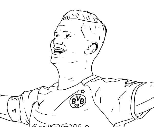 Felice Erling Haaland da colorare