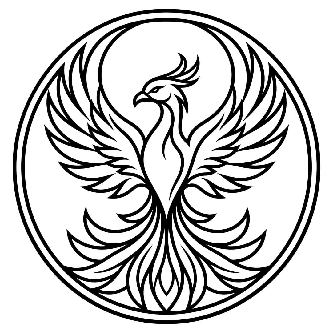 Fenice Logo da colorare