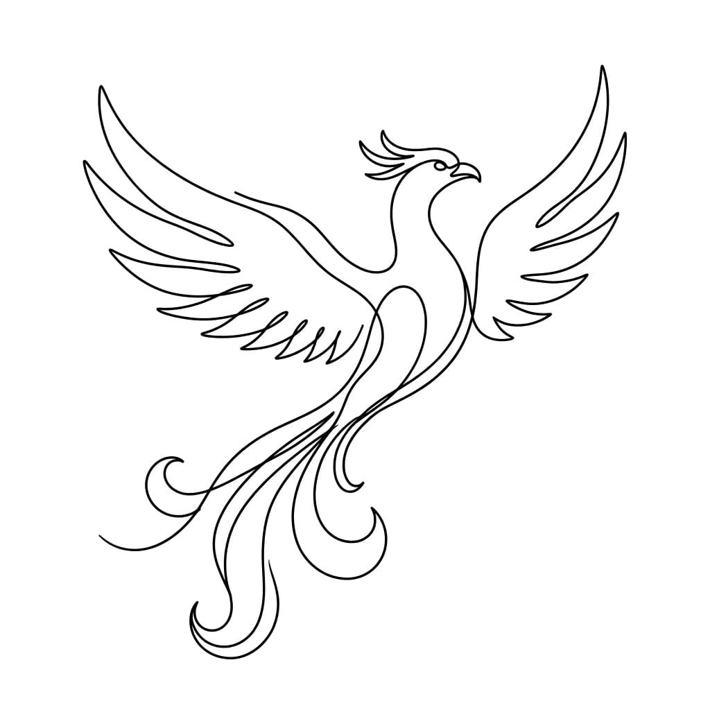 Fenice Minimal da colorare