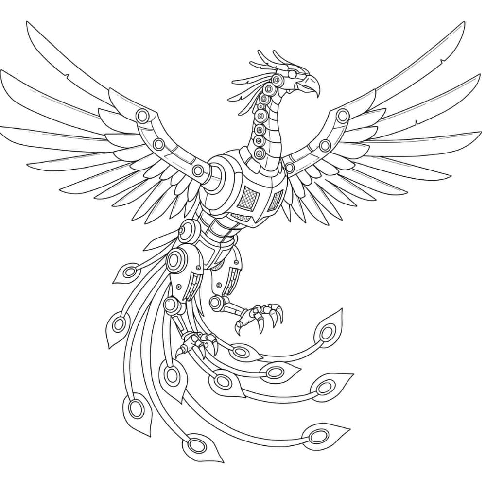 Fenice fatata da colorare