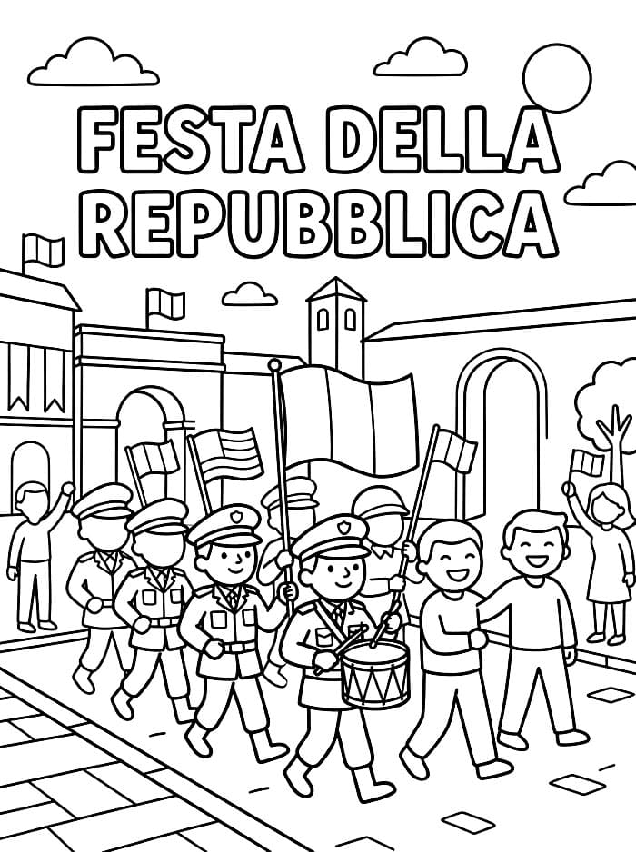 Festa della Repubblica Sfilata gratuita da colorare
