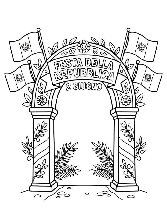 Festa della RepubblicaArch da colorare