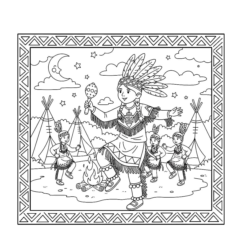 Festa indiana da colorare