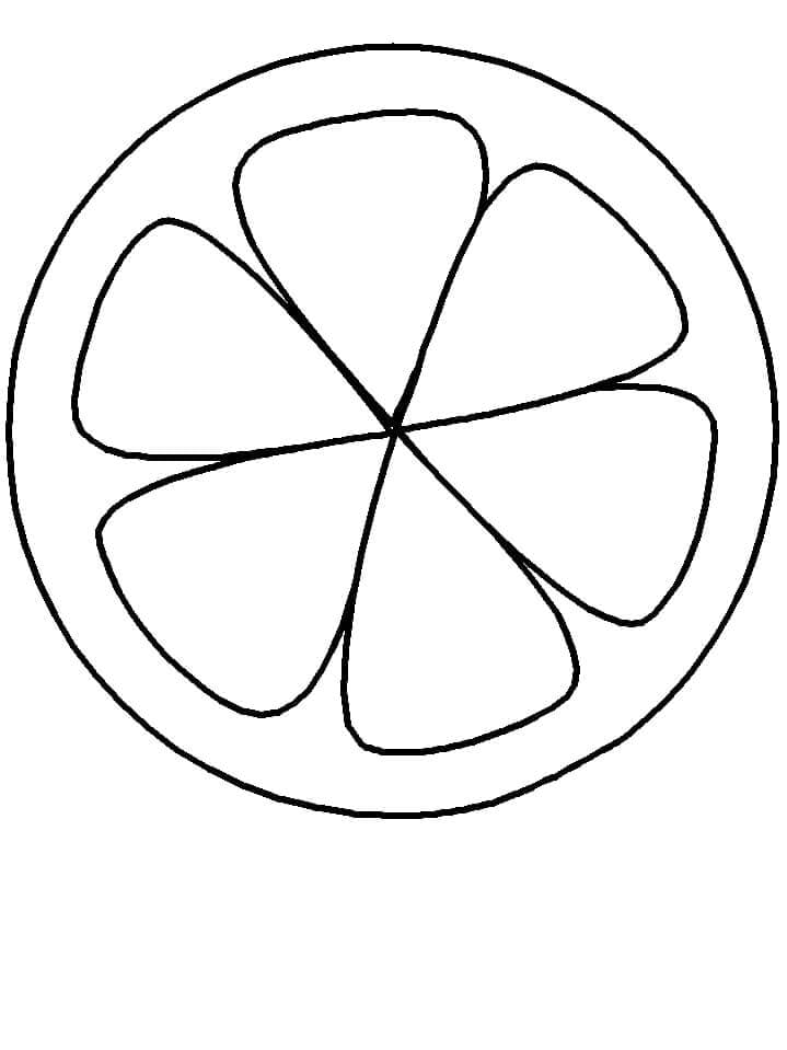 Fette d'arancia da colorare
