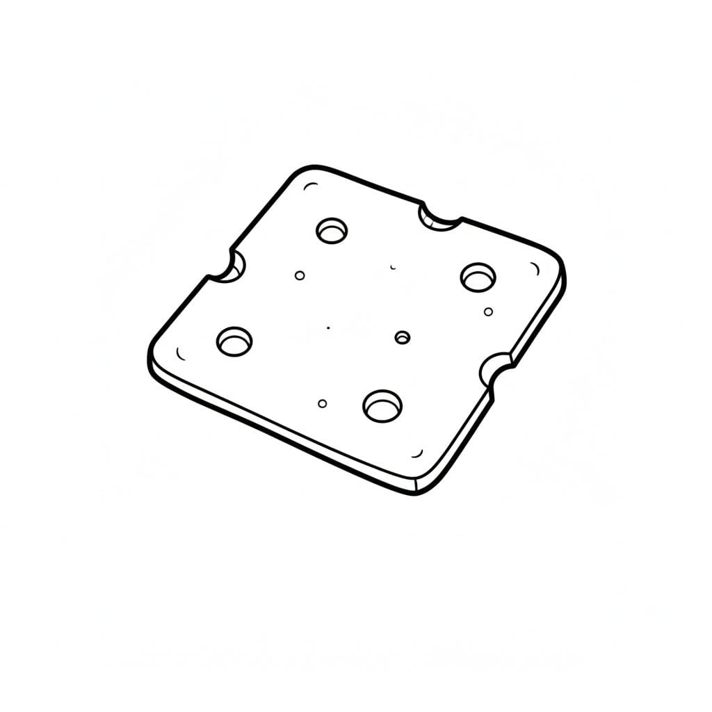 Fette di formaggio da colorare