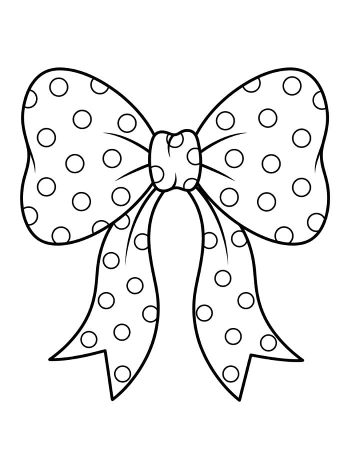 Fiocco a pois da colorare