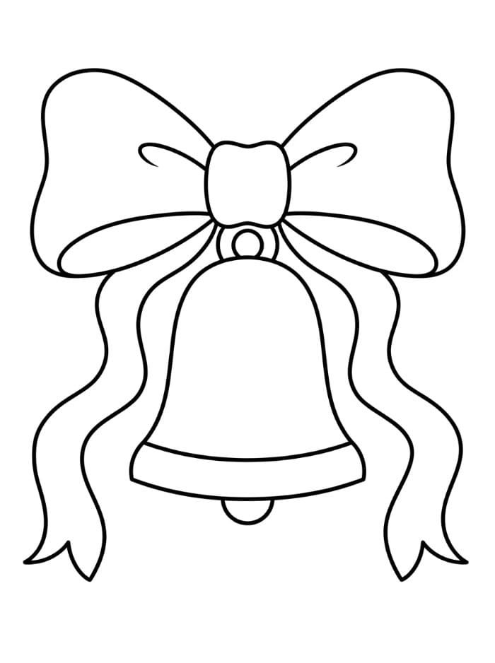 Fiocco con campanellino da colorare