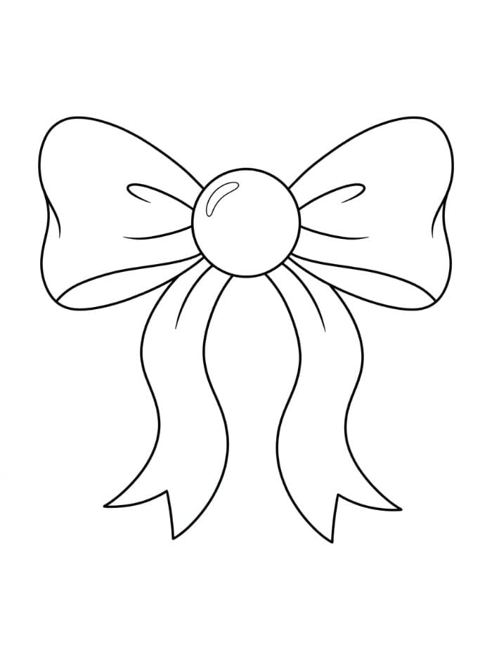 Fiocco con perla da colorare
