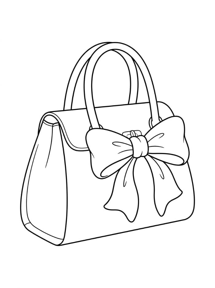 Fiocco su una borsa da colorare
