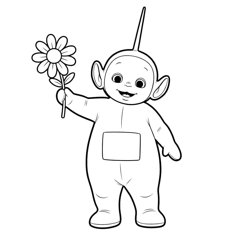 Fiore da presa Dipsy da colorare