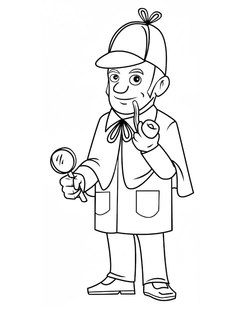 Focus su Sherlock Holmes da colorare