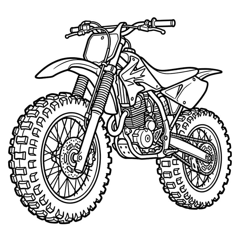 Focus sulle gomme grandi motocross da colorare