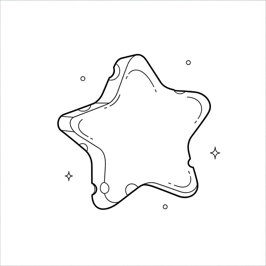Formaggio a forma di stella da colorare