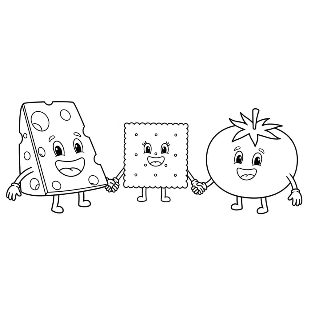 Formaggio con te da colorare