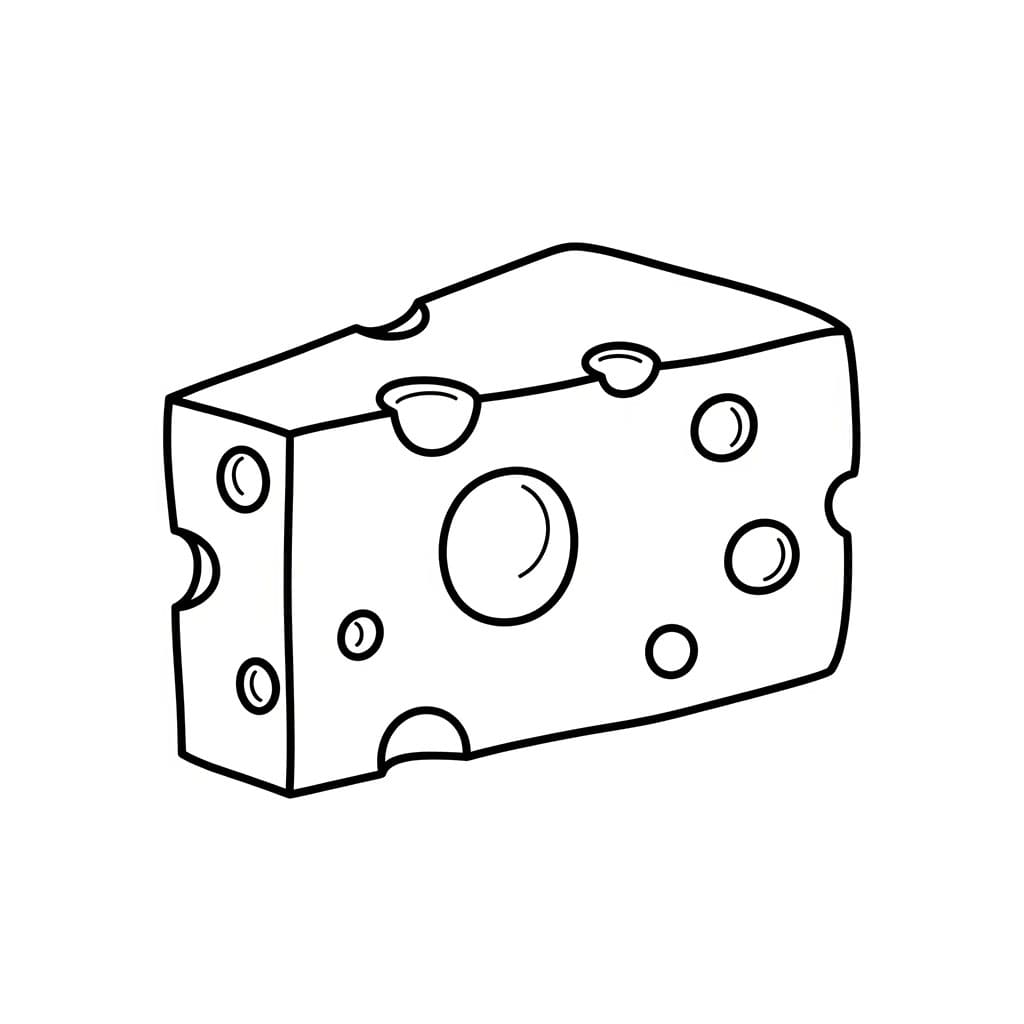 Formaggio delizioso da colorare