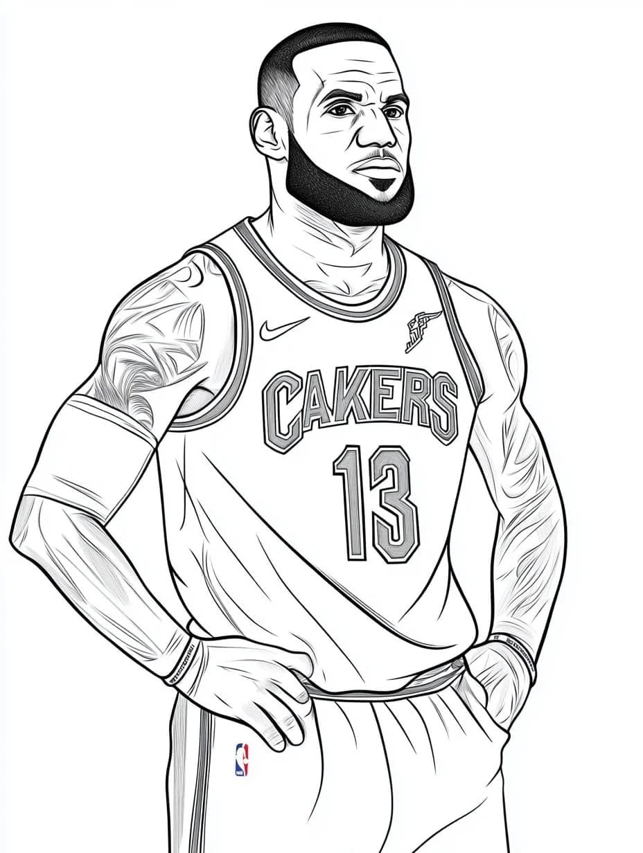 Foto di LeBron James da colorare