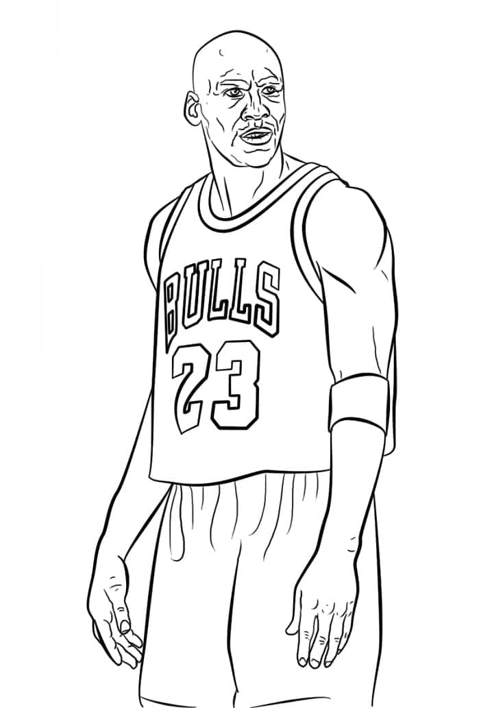 Foto di Michael Jordan da stampare da colorare