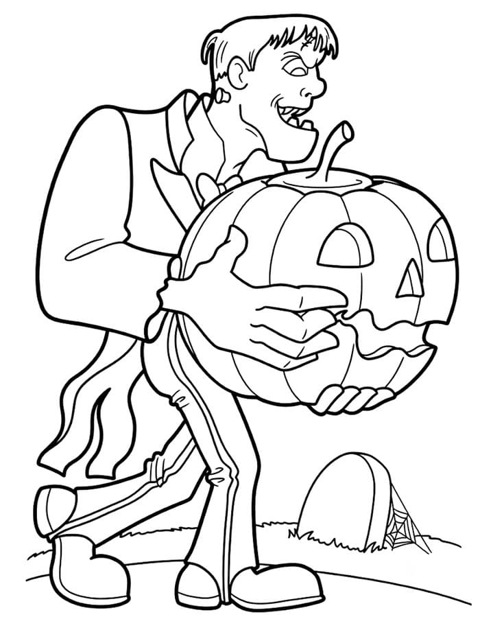 Frankenstein e Zucca da colorare