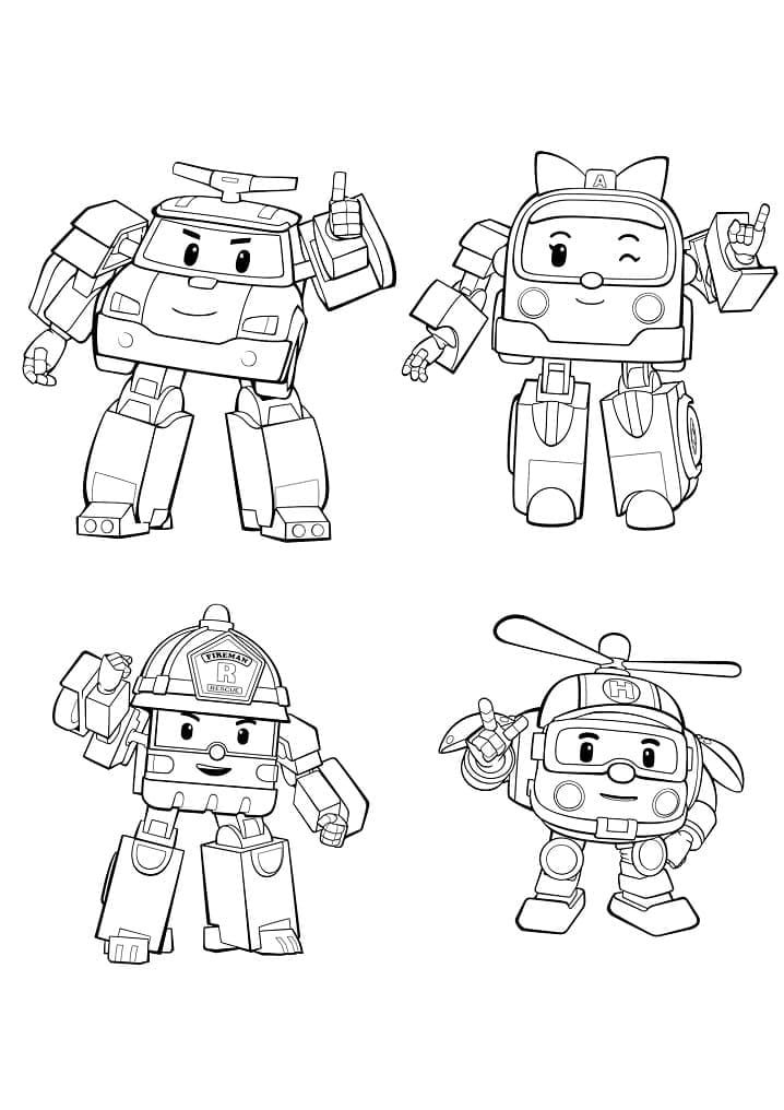 Free Robocar Poli da colorare