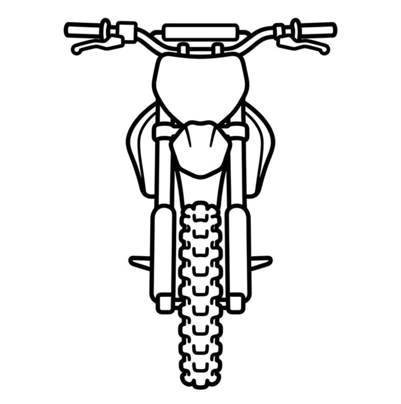 Frontale semplice da motocross da colorare