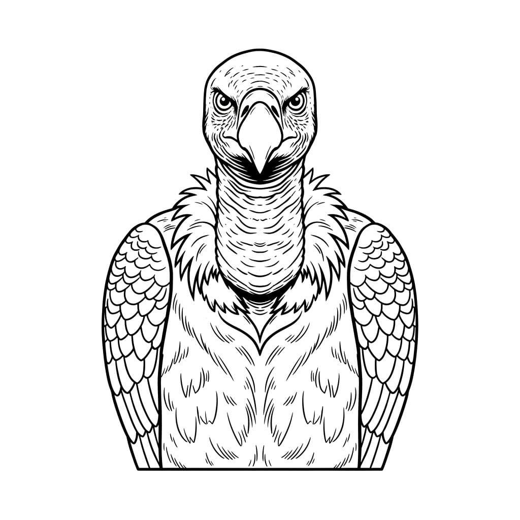 Fronte dell'avvoltoio da colorare