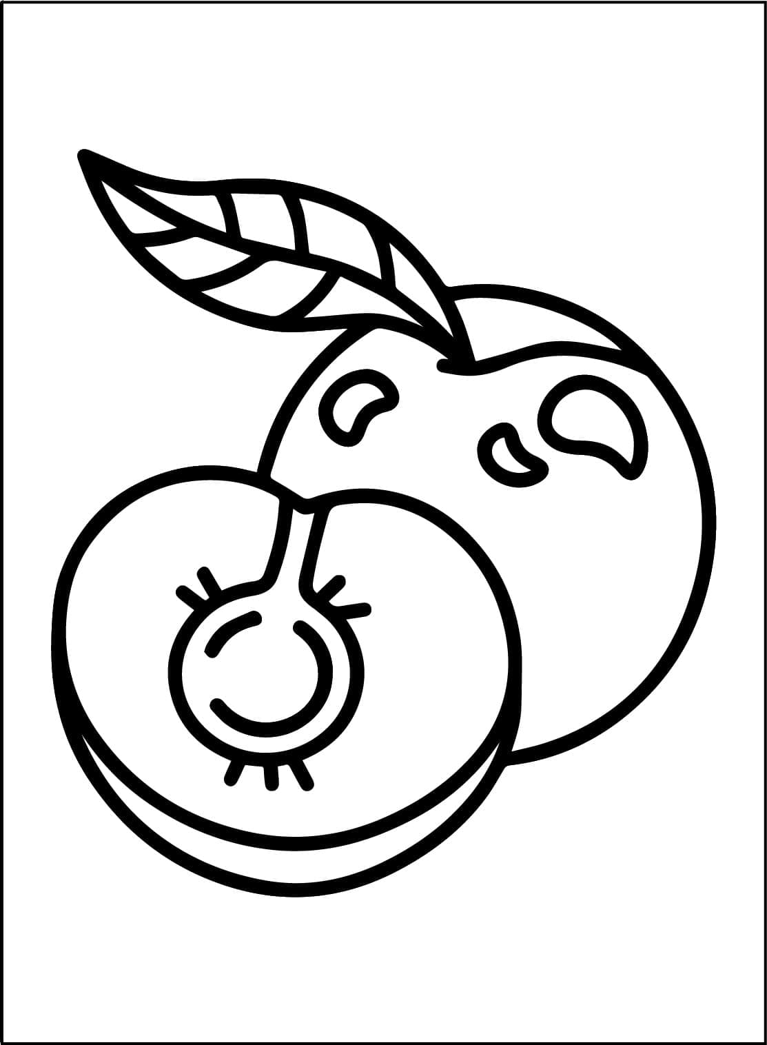 Frutto di prugna da colorare