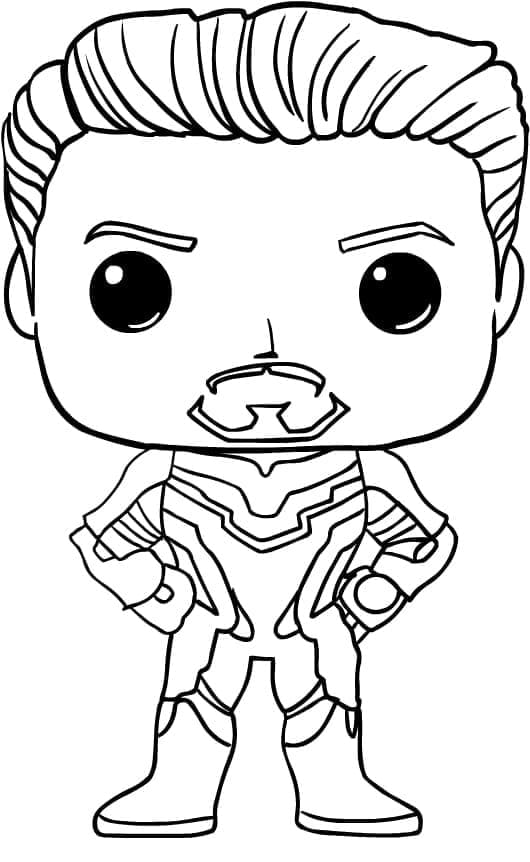 Funko Pop Tony Stark da colorare