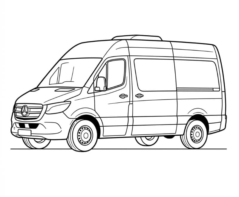 Furgone Mercedes da colorare