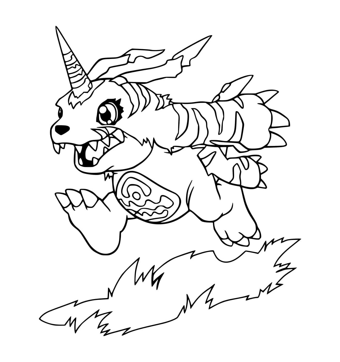Gabumon Che Salta Da Colorare Scarica Stampa O Colora Subito Online 