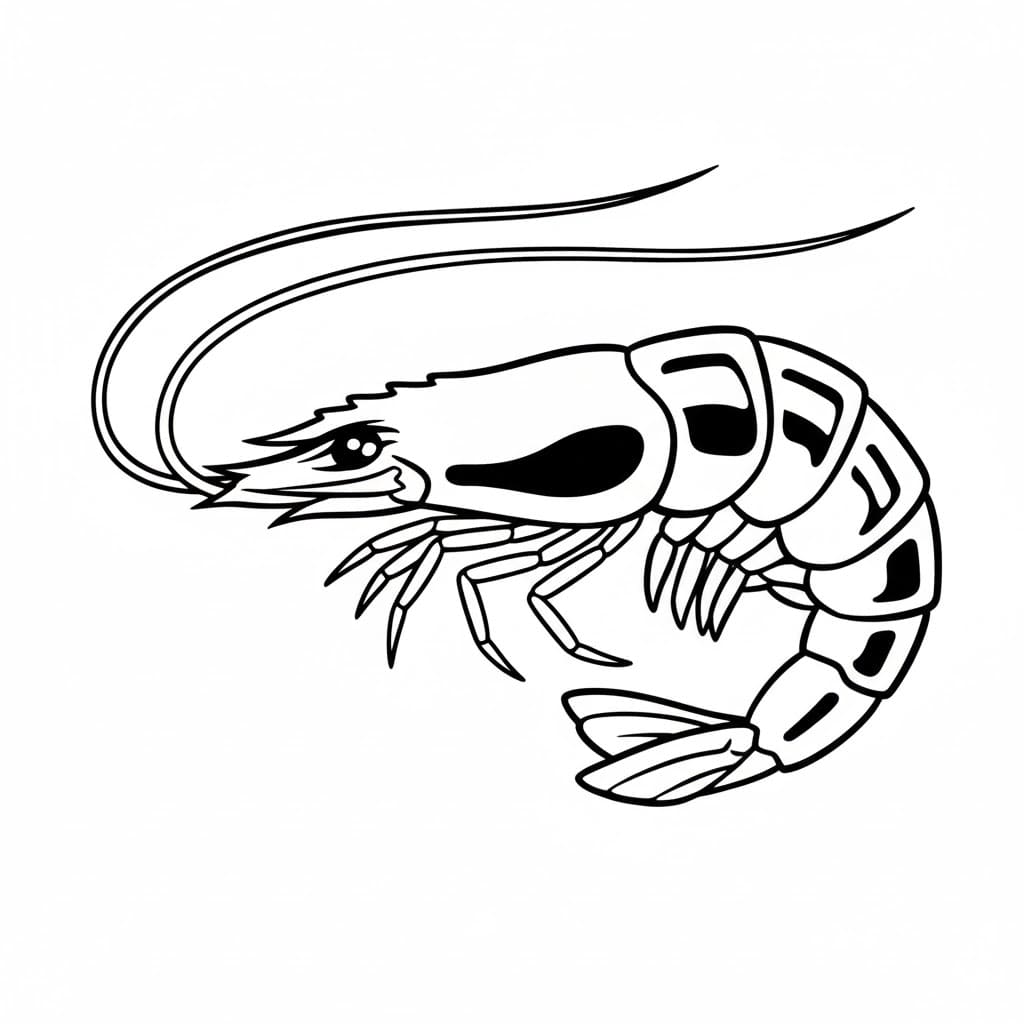 Gamberetti con guscio duro da colorare