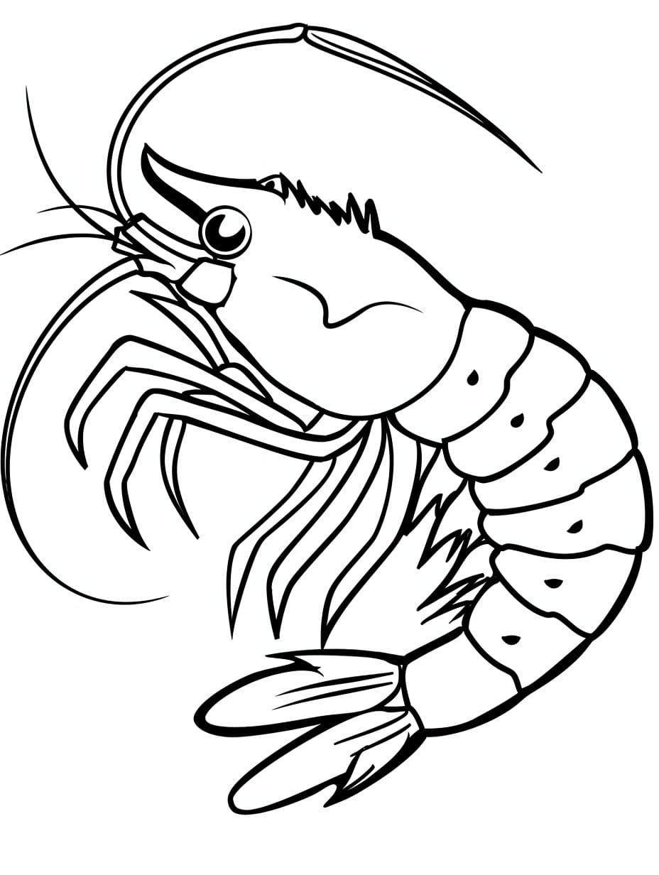 Gamberetti grandi da colorare