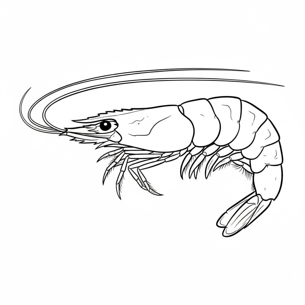 Gamberetti veri da colorare