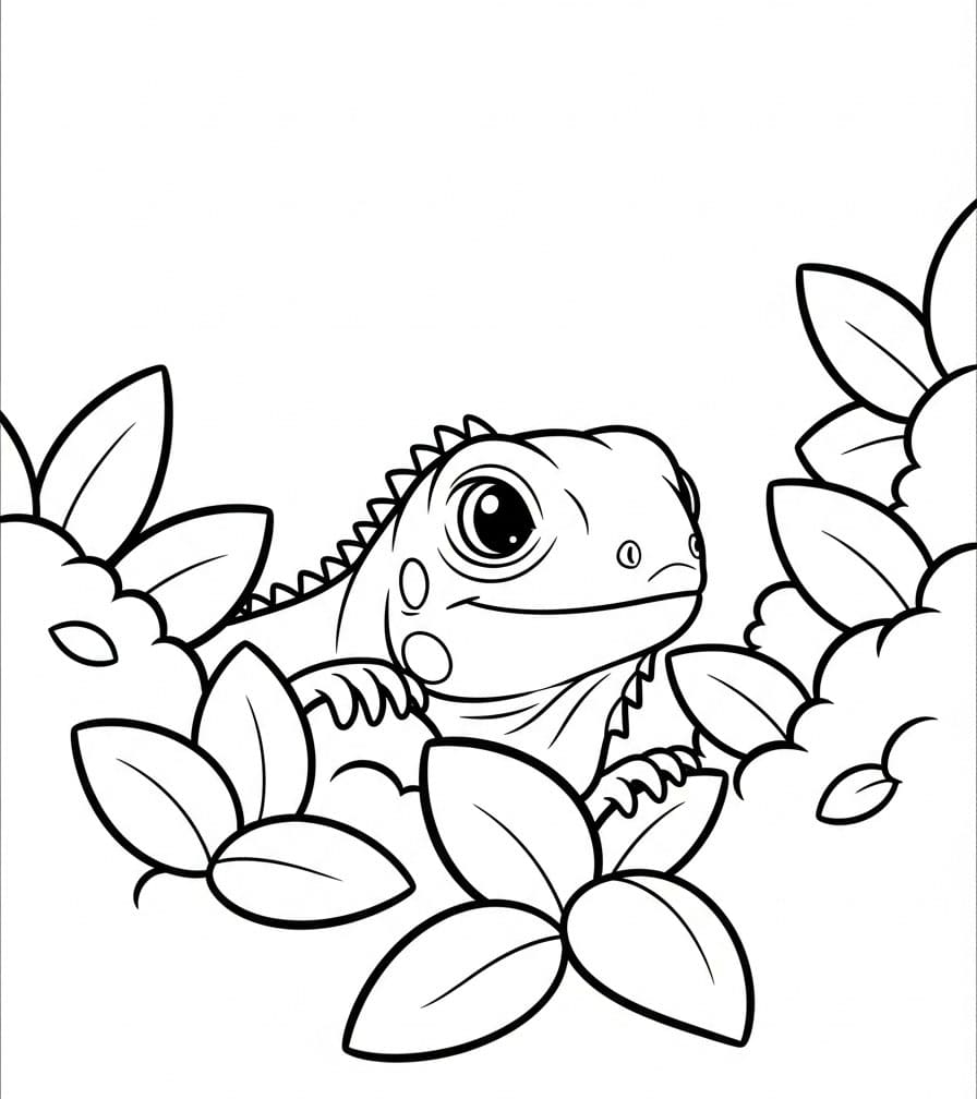 Gambo di iguana da colorare Gambo di iguana da colorare