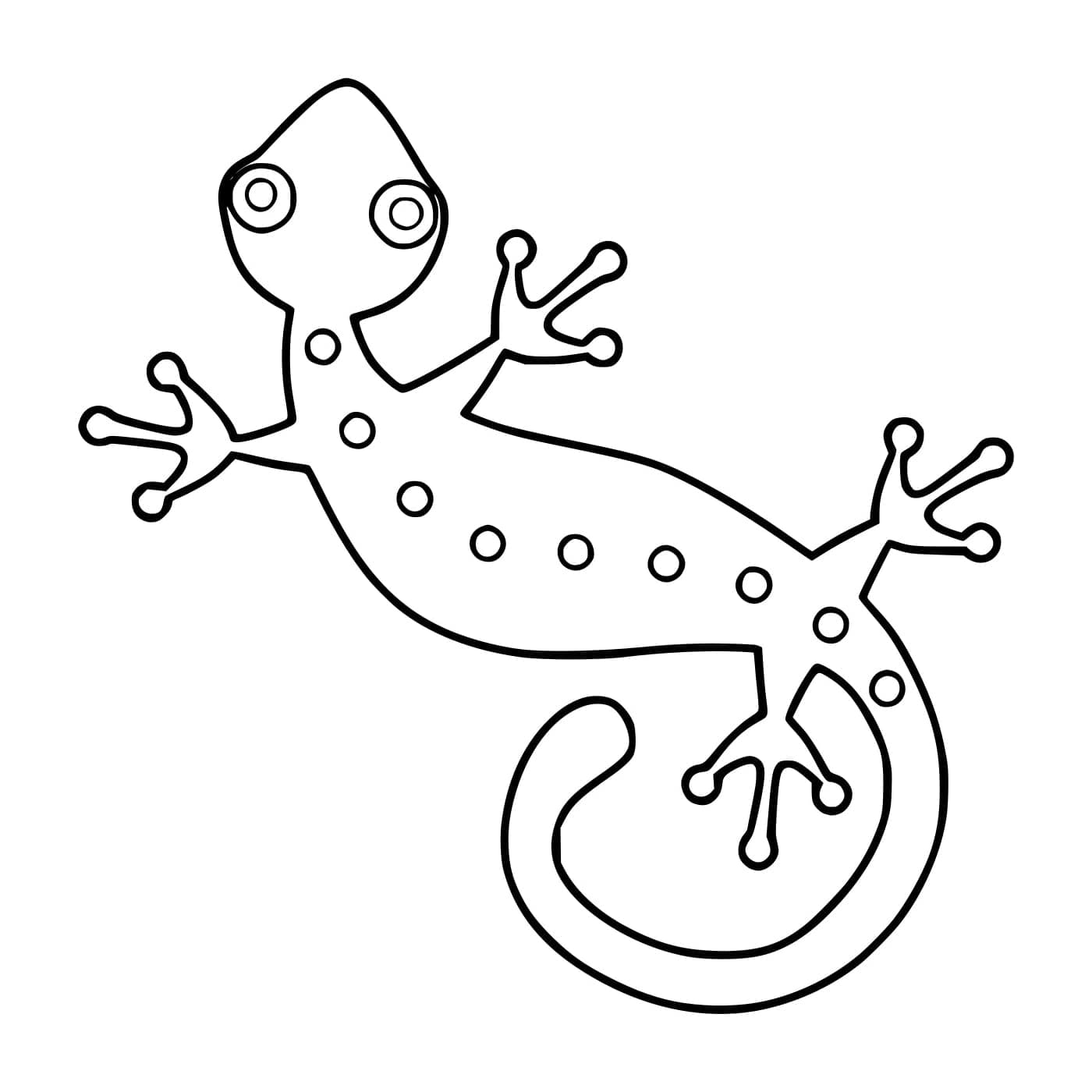 Geco astratto da colorare Geco astratto da colorare