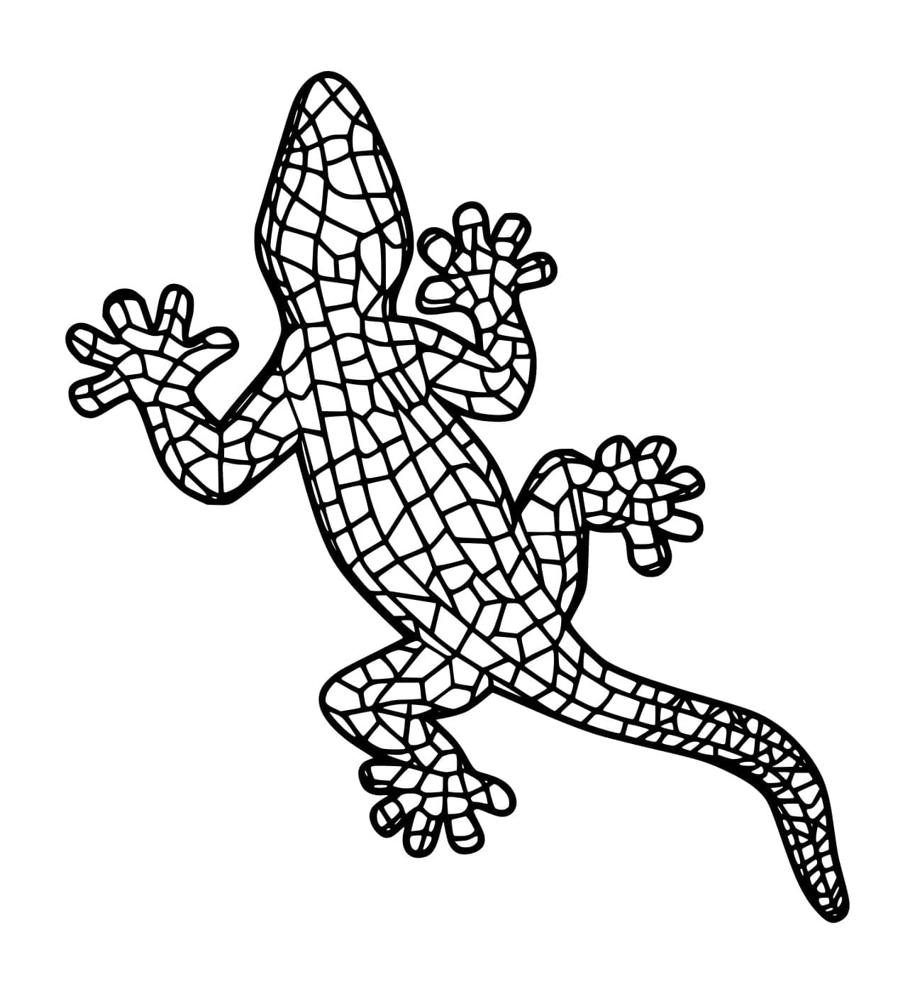 Geco sul muro da colorare Geco sul muro da colorare